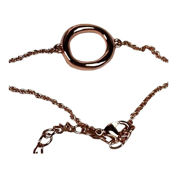 Adore Signature Organic Circle Bracelet w/ Swarovski Crystal NWOT Mint Rose Gold - Picture 6 of 10